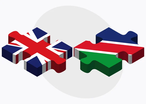 Banderas del Reino Unido y Namibia — Archivo Imágenes Vectoriales