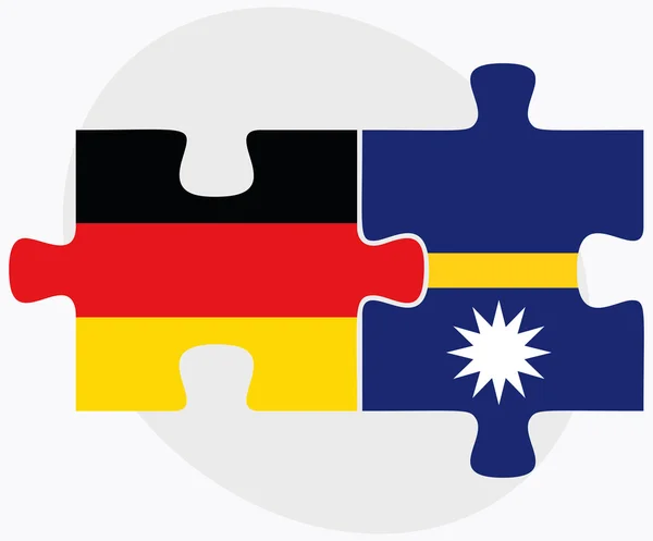 Allemagne et Drapeaux de Nauru — Image vectorielle