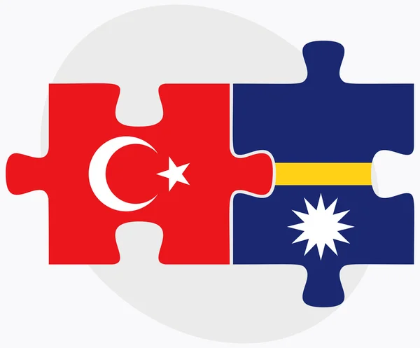 Флаги Турции и Науру — стоковый вектор