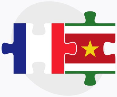 Fransa ve Surinam bayrakları