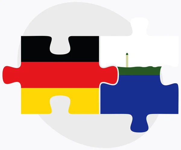 Duitsland en Navassa Island vlaggen — Stockvector