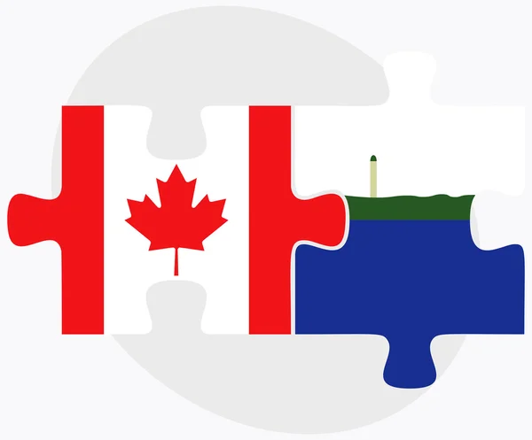 Banderas de Canadá y Navassa — Vector de stock