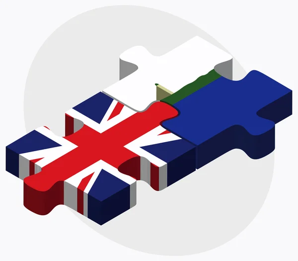 United Kingdom and Navassa Island Flags — Stock Vector