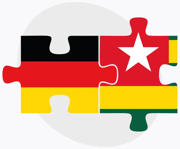 Bendera Jerman dan Togo - Stok Vektor