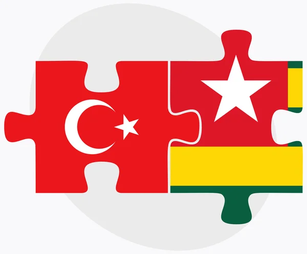 Флаги Турции и Того — стоковый вектор