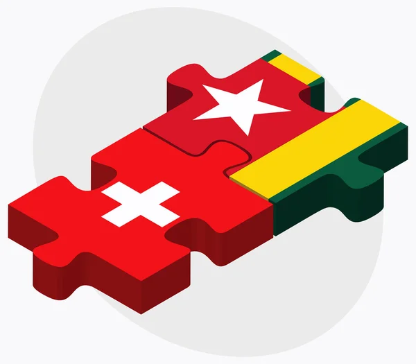 Švýcarsko a Togo příznaky — Stockový vektor