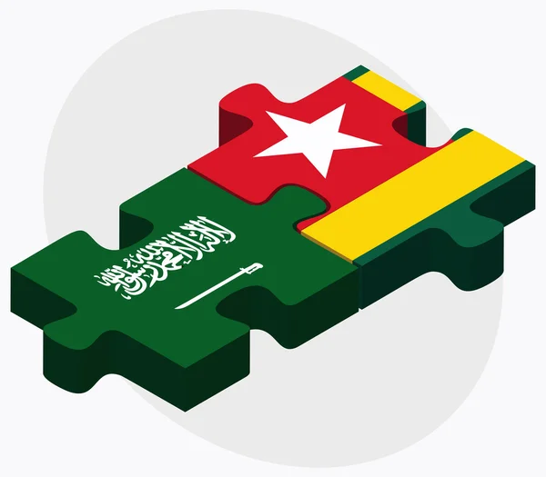 Arabia Saudita y Togo Banderas — Archivo Imágenes Vectoriales
