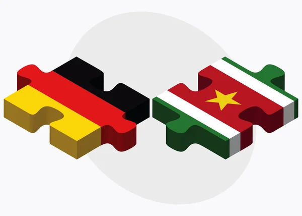 Bandiere Germania e Suriname — Vettoriale Stock