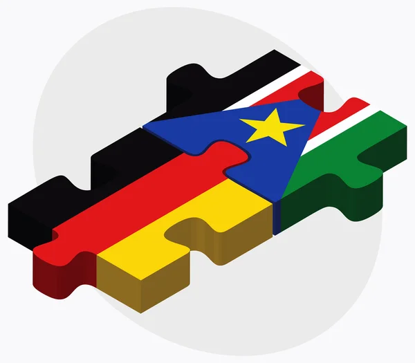 Bandeiras da Alemanha e do Sudão do Sul —  Vetores de Stock