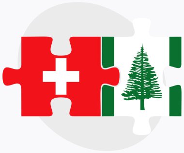 İsviçre ve Norfolk Adası bayrakları