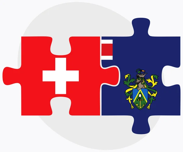 İsviçre ve Pitcairn Adaları — Stok Vektör