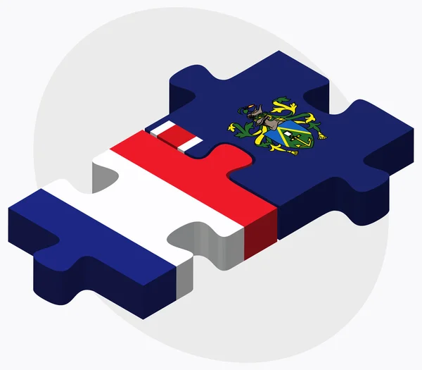 フランス、ピトケアン諸島の旗 — ストックベクタ