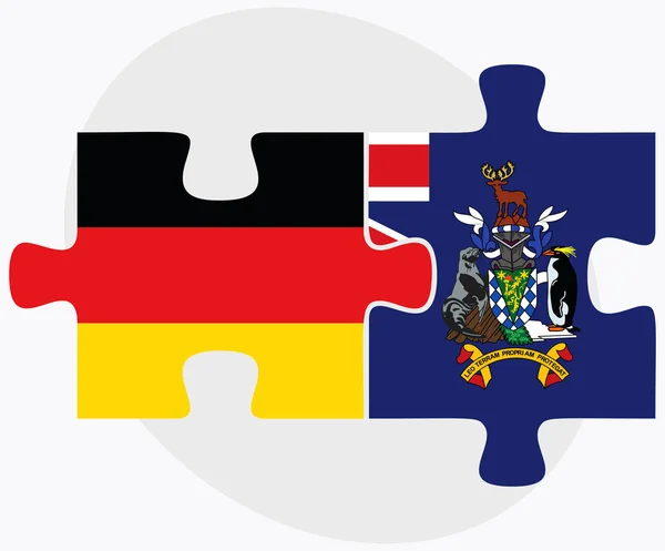 Allemagne et Géorgie du Sud et îles Sandwich du Sud — Image vectorielle