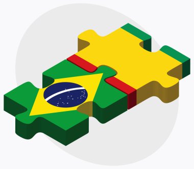 Brezilya ve Gine bayrakları 