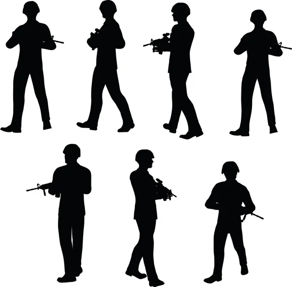 Zakelijke peopl in silhouet — Stockvector