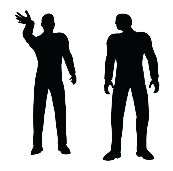 Business peopl en silhouette — Image vectorielle