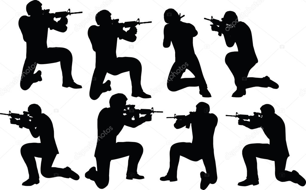 Businessman Soldier Shoot Stock Vector C Istanbul2009 96279342