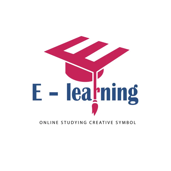 Logo şablonu öğrenme E. — Stok Vektör