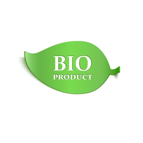 Etiqueta de produto biológico realista — Vetor de Stock