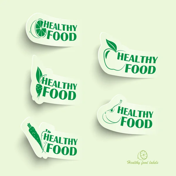 Ícones de alimentos saudáveis — Fotografia de Stock