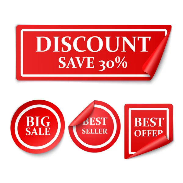 Kırmızı Satılık çıkartmaları