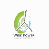 Vorlage für das Design des Windkraft-Logos. 