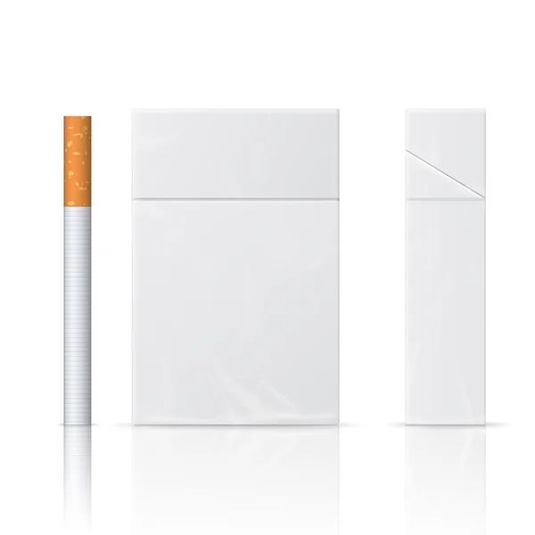 Realistiska blanks cigarett Pack — Stock vektor