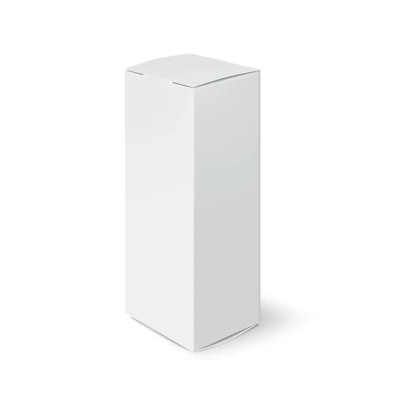 Caixa em branco isolada sobre fundo branco — Vetor de Stock