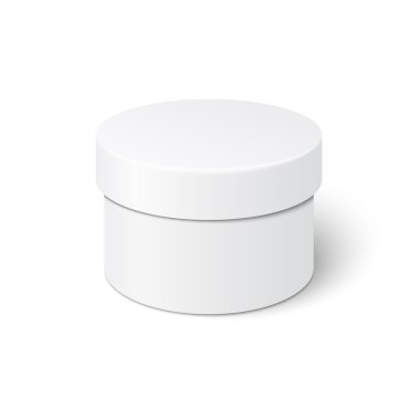 Vektör silindirik kutusu şablonu.