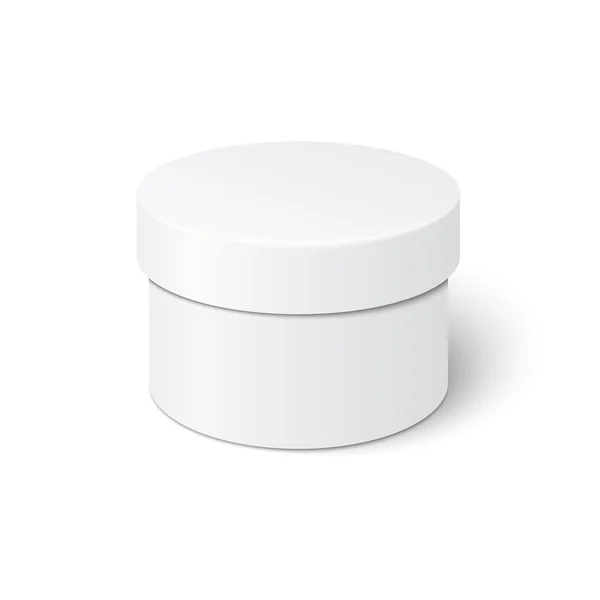 Vektör silindirik kutusu şablonu.