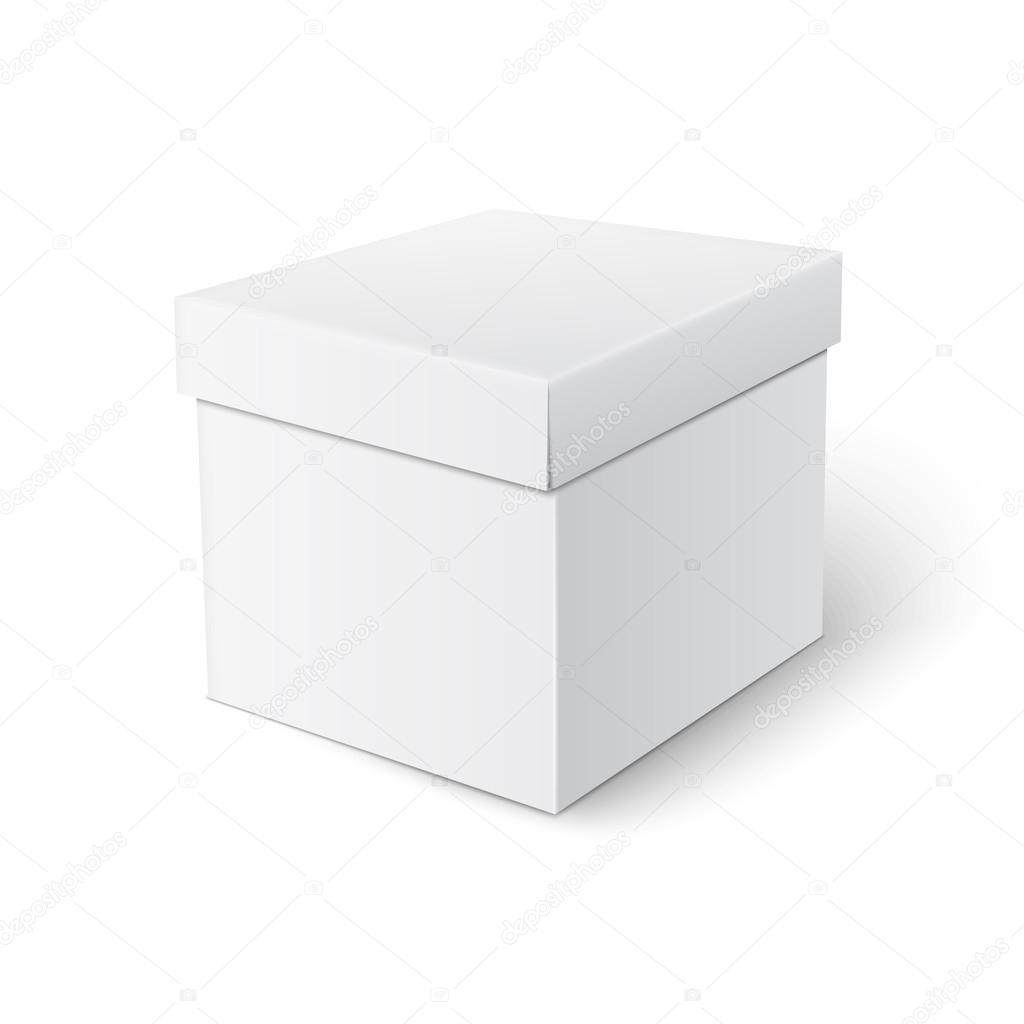 Vector cubic box template.