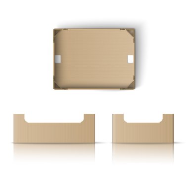Realistic box template clipart
