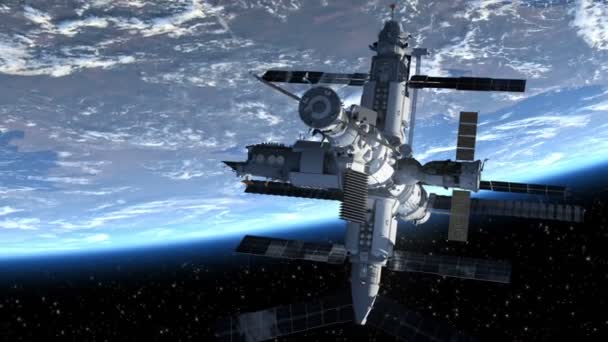 Vol De La Station Spatiale Au-dessus De La Terre 