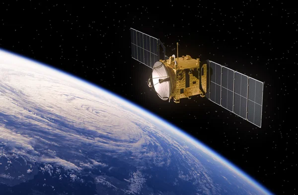 Satellite en orbite autour de la terre Image En Vente