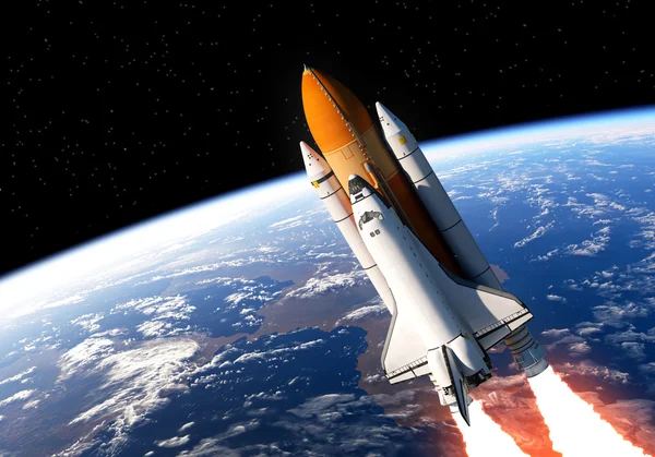 Space Shuttle In Space — Stock Photo, Image