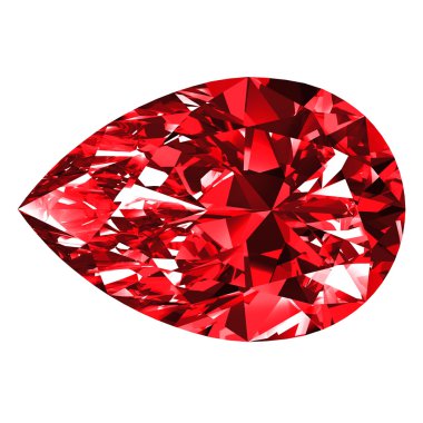 Beyaz arka plan üzerinde yakut armut