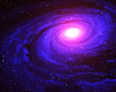 Cilt Gaz Kolları ve Yıldızlarıyla Spiral Galaksi