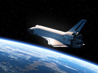 Space Shuttle Orbiting Earth clipart
