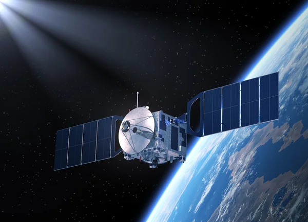 Satellite. 3D Scene — Stock Photo, Image