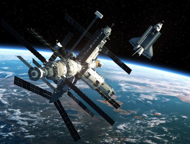 Uzay İstasyonu'na ve uzay mekiği