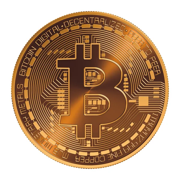 Virtuele munt bitcoin. — Stockfoto