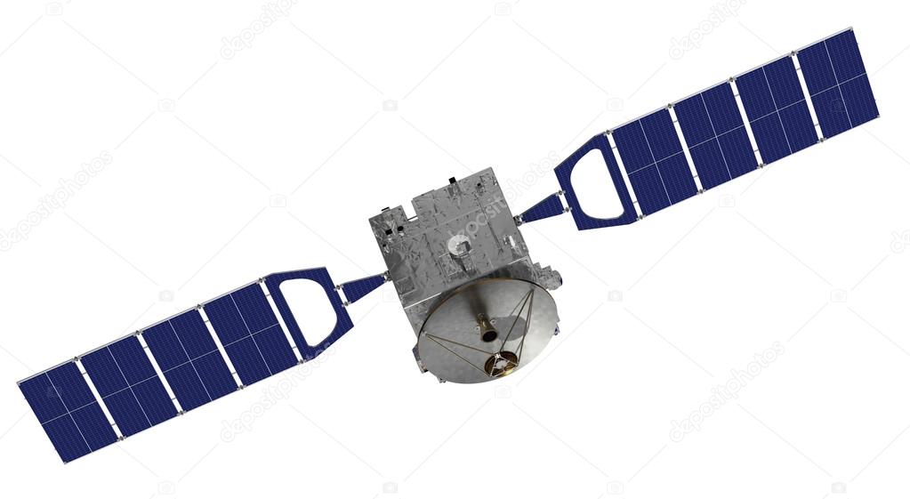 Satellite Over The White Background