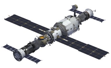 Spacecrafts ve uzay istasyonu