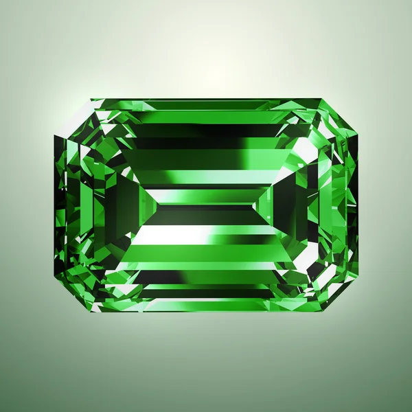 Emerald över grön bakgrund — Gratis stockfoto