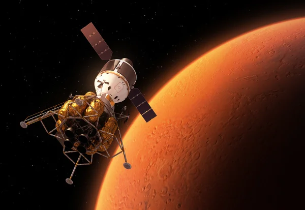 Stazione Spaziale Interplanetaria Orbitante Pianeta Rosso — Foto Stock