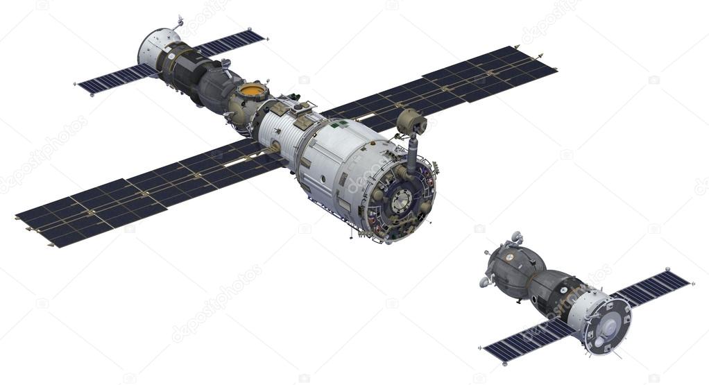 Space Station And Spacecraft