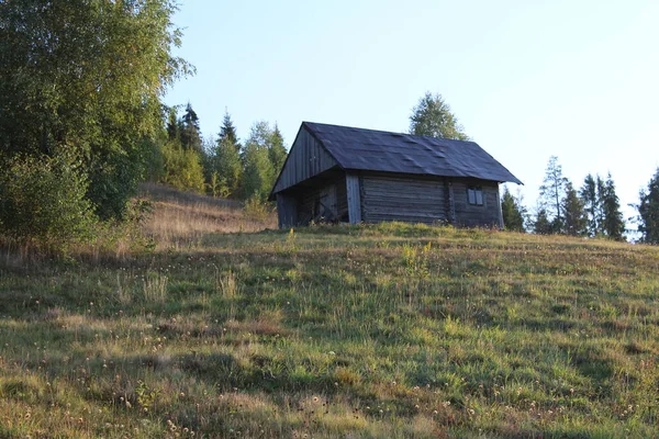 Stary Drewniany Dom Górach — Zdjęcie stockowe