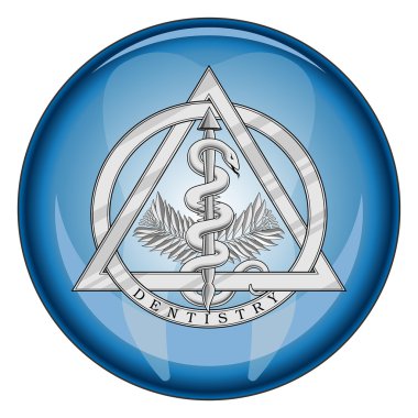 Dentistry Medical Symbol Button clipart
