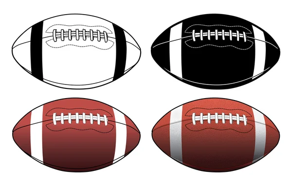 Football-Simple to Complex — Stock Vector