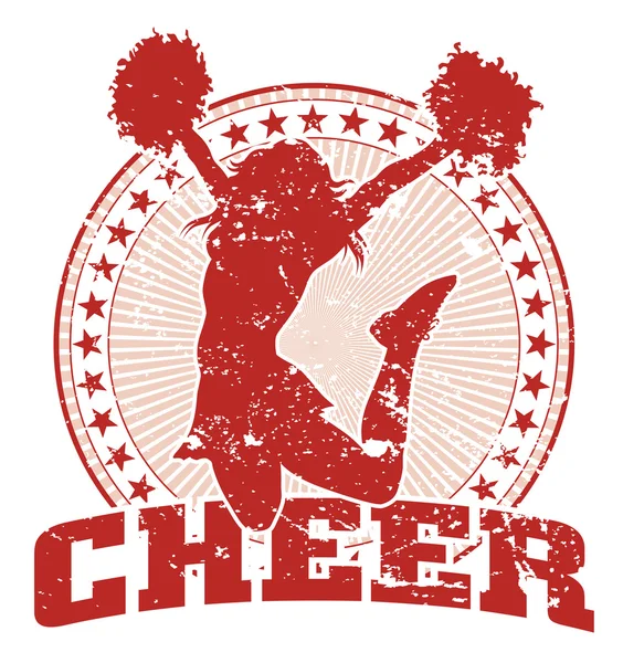 Cheer sprong ontwerp - vintage — Stockvector